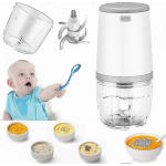 Kompaktne beebitoidu blender, 300 ml mini-t&ouml;&ouml;tlusseade USB-laadimisega, kaasaskantav elektriline hakkija p&uuml;reedeks ja v&auml;ikesteks portsjoniteks