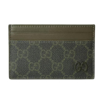 Gucci GG Supreme kaardihoidja rahakott Oliiviroheline nahk GG logo kaardihoidja meestele naistele igap&auml;evaseks t&ouml;&ouml;les&otilde;iduks 768248-FAFBE-8491 Box(Basic Set+Box)