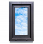 PVC aken Antratsiit 50x80 Parem Uus 500x800 mm Avatav-Kallutatav Kahekordne Klaas
