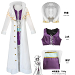 ONE PIECE Robin cosplay kost&uuml;&uuml;m, karusnahkse kraega jakk one piece Nicole Robin cosplay kost&uuml;&uuml;m t&auml;iskomplekt M white