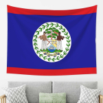 Belize lipu kingitused Kleebised Tooted Seinavaip Kaunistus Kunst Esteetiline Seinavaip elutuppa Kodu Seinakangas Seinale riputatav 150x200cm(60x80in) red