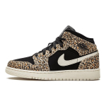 Jordan 1 Mid SE Leopard GS BQ6931-021 37.5 black