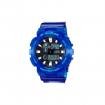 Casio CASIO G-Shock Seeria Tide-kuufaasi l&ouml;&ouml;gikindel, magnetkindel ja veekindel spordikell Želee l&auml;bipaistev sinine kvartsliikumine GAX-100MSA-2A sinine