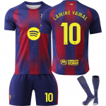 Barcelona Yamal Laste Jalgpallis&auml;rgi Komplekt Spordivarustus Jalgpalli &Uuml;htne Komplekt 110-120 CM