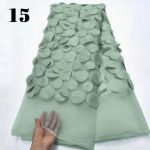 1 jardi 3D tikandikangas ringikujuline v&otilde;rkriie l&auml;bipaistev Aafrika pits disainerkangas DIY lapitehnika r&otilde;ivas &otilde;htukleit 1Yard