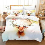 Hirve Voodikatte Komplekt Metsloomade Voodipesukomplekt Looduslik Voodipesu Lastele Teismelistele Kahekohaline Queen King Suurus Pol&uuml;ester Tekikott 135x200cm