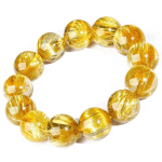 Brasiilia tsitriin naiste l&auml;bipaistev kollane kristallk&auml;ev&otilde;ru, kulumiskindel titaan paaridele Beads ~11mm beige
