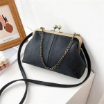 Elegantne PU naiste v&auml;ike &otilde;lakott Luksuslik disainklamber Clutch Retro naiste rahakott ja k&auml;ekotid Crossbody kotid pehme nahk 26X6.5X15cm must