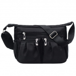 Nailonist Crossbody kott naistele Suure mahutavusega &otilde;lakott Mitme taskuga Naiste kott Ostlemiseks Reisimiseks Daami k&auml;ekott Vabaaja rahakott sac 30x10x20cm must