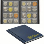 120 taskuga m&uuml;ndikogu raamat PVC l&auml;bipaistev siseosa m&uuml;ntide eksponeerimiseks album 10 lehek&uuml;lge m&uuml;ndikogu album m&auml;lestusm&uuml;ntide jaoks sinine