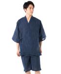 Jinbei Jaapani suvep&auml;ev Pluss Seersucker Kootud Triip x [KYOETSU] Meeste (traditsiooniline riietus) - Isa kingitus, Suurused, Stiilne, Puuvill, (M, 11. Merev&auml;gi)
