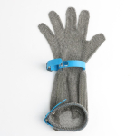 L&otilde;ikekindlad roostevabast terasest lihuniku v&otilde;rkkindad metallv&otilde;rguga, 8cm/15cm/20cm pika mansetiga, CE-sertifikaadiga, lukustuva disainiga (silver,Xl) h&otilde;be