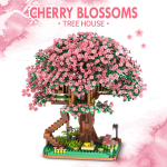 2138 tk Kirsipuu Maja Bonsai Ehituskomplekt Ehitusklotsid DlY M&auml;nguasjad Sakura Puu Kodu Kaunistused P&uuml;hadekingitused black