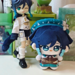 Kawaii Genshin Venti pehmed m&auml;nguasjad Mini Chibi Venti t&auml;idisega m&auml;nguasi Pehme kohev pl&uuml;&uuml;sist m&auml;nguasi Kingitused anime austajatele Seljakoti aksessuaar 10cm