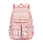 armas koolikott t&uuml;drukutele kawaii kott lastele roosa ruuduline seljakott paljude taskutega algkooli &otilde;pilase koolikott white