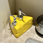 Creative keraamiline juustuseebi dosaator majapidamises kasutatavate k&auml;tepuhastusvahendi pudeli vannitoa du&scaron;igeeliga emulsioonpudeliga vannitoa kaunistus white