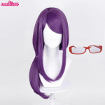 Kvaliteetne Kamishiro Rize Cosplay Parukas 70cm Lilla Kuumakindel S&uuml;nteetiline Juus Rize Kamishiro Parukad + Parukakate blue