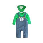Super Mario Bros Beebi Cosplay Roomamis&uuml;likond Romper Jumpsuit Mario Luigi Cosplay Kost&uuml;&uuml;m M&uuml;tsikomplekt 9-18M punane