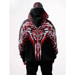 Gootiline Helkuriga 444 Huppar Meestele Naistele Harajuku Streetwear &Uuml;le suur Must Kapuutsiga Dressipluus Hip Hop Pullover Topid Uus XL black