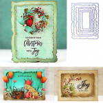 6 tk/komplekti rebenenud ristk&uuml;likukujulise raamiga metallist l&otilde;ikamisvorm isetegemise v&auml;ljal&otilde;igete albumi jaoks