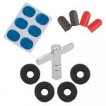 Trummikomplekti tarvikute komplekt koos 4 tk taldrikualuse vildist seibidega + 4 tk