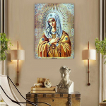 HUACAN Teemanttikandid religioossed Neitsi Rhinestones Pildid Teemantmaaling Full Square Drill 20*30 cm