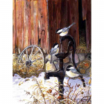 T&auml;is&uuml;mmargune teemant  Kolm varblast  Rhinestone ristpistes teemanttikandid ruumi kaunistus 20X30CM