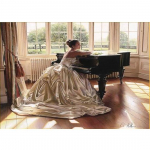 HUACAN DIY 5D Teemantmaaling Inimestele N&auml;put&ouml;&ouml; K&auml;sit&ouml;&ouml; kingitus t&auml;isruudukujulise t&uuml;druku ja klaveri teemanttikandid Ristpistes Full Square 20*30 cm