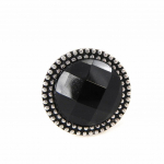 Les Tr&eacute;sors De Lily [G8635] - Bague 'Judith' noir must