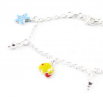 Les Tr&eacute;sors De Lily [J2091] - Bracelet Argent 'Ronde du Bonheur' multicolore mitmev&auml;rviline