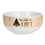 Les Tr&eacute;sors De Lily [Q4370] - Valge beež 'Messages' keraamiline kauss (kuusepuu - l&otilde;kke &auml;&auml;res) - 40 cl beež