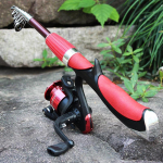&Otilde;ngeritvade ja -rullide komplekt &Otilde;ngeritvade heitmine Carbon Ultra Light Ridv koos minispinningurullidega Fishi Red
