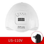 80W/150W UV/LED-k&uuml;&uuml;ntegeellamp infrapunasensoriga SUN-X5 45Leds 110V-240V k&auml;te varvaste k&uuml;&uuml;nte poleerimiseks 80W US valge