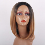 Moodne l&uuml;hikeste sirgete juuste ombre roosa Bob parukas naistele wig&cap hele