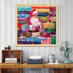 5D teemantmaal T&auml;ispuuritud ruudukujuline teemanttikandid Pilt kivist seinakunstist Full Round 30x30CM