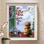 5D teemantmaal maastik t&auml;isnurkne puur Teemanttikandid J&otilde;ulud isetegemine mosaiik n&auml;put&ouml;&ouml; Kodukaunistus Full Round (20X30CM)