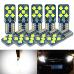 10 tk T10 W5W LED Canbus pirnid BMW Mercedese auto sisemuse lugemiseks parkimisruumi k&uuml;lje gabariidituled valge sinine pagasiruumi lamp viga 12V 2SMD Chips helesinine v&auml;rv