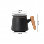 350 ml keraamiline teetass kaane ja infusiooni kaanega filtriga puidust k&auml;epidemega piim kohvimahla tass trummel veekruusid joogin&otilde;ud