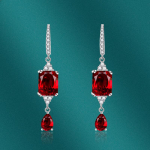 BELLA BOX Tsirkoon Pikad K&otilde;rvar&otilde;ngad Retro Vesi Tilk K&otilde;rvar&otilde;ngad Pulma &Otilde;htus&ouml;&ouml;k Kleit K&otilde;rvar&otilde;ngad valge