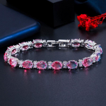 WWJ unikaalsed Rainbow Mystic Cubic Zirconia kettlingi k&auml;ev&otilde;rud lilla/sinine