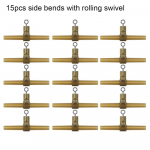 P&ouml;&ouml;rlemisvastased varrukad karpkalap&uuml;&uuml;gi aksessuaaride komplekt K&uuml;lgkurvid koos p&ouml;&ouml;rleva lingiga helikopteriga 15pcs side bends with rolling swivel