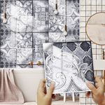 Tsementhallist marmorist plaadist kleebis K&ouml;&ouml;k Backsplash &Otilde;likindel kapp Garderoobikaunistus Seinakleebised Peel Stick Kunstimaaling 10cmX10cmX10pcs hall