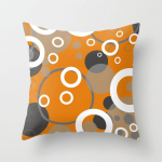 Oranži geomeetrilise mustriga dekoratiivne padjap&uuml;&uuml;r, padjakate Kodukaunistusega diivani padjap&uuml;&uuml;r 45x45cm