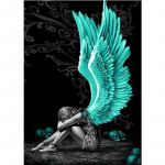 5D DIY Teemantmaal Kurb Ingli Teemanttikandid T&auml;ismosaiikkomplektid Ristpistes Kodukaunistus K&auml;sitsi valmistatud kingitused Round 20x30cm