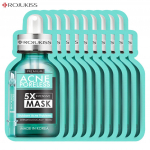 Rojukiss Akne/Pinduv/Punane seerum/Gluta/HYA/Omega/Perfect/Repair/Valge/Tsingi poorideta 5X intensiivmask 25 ml - Tai nahahooldus Acne 10 pcs