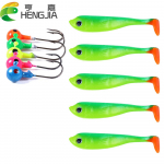 5 tk Pehme s&ouml;&ouml;daga kalap&uuml;&uuml;gi lantide komplekt 6,5 cm-3 g DIY Jigging Head Jig Fish T Saba Sea Bass Lure P&uuml;&uuml;gitarbed