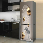 Geomeetrilise mustriga seinak&uuml;lmiku kleebised s&ouml;&ouml;gitoa jaoks kodukaunistamiseks tellised tassikapp Toit Vin&uuml;&uuml;l Art Seinakleebised K&uuml;lmik 60x150cm(1 pcs)