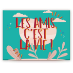 Les Tr&eacute;sors De Lily [A3635] &ndash; keraamiline magnet &bdquo;S&otilde;brad on elu! 't&uuml;rkiissinine - 8x6 cm mitmev&auml;rviline