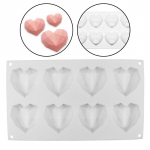 Luksuslik teemant-s&uuml;damemagustoit 3D koogivormi kunstivaht silikoon-vormi&scaron;okolaad