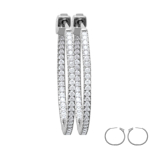 Les Tr&eacute;sors De Lily [R3620] &ndash; h&otilde;bedased k&otilde;rvar&otilde;ngad 'Cristal Pl&eacute;nitude' h&otilde;bevalged (roodiumiga kaetud) - 28-2 mm valge